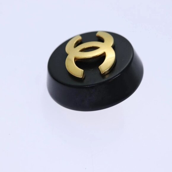 AUTHENTIC CHANEL COCO Mark Earring metal Gold CC - Picture 6 of 16